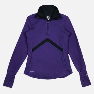 Nike purple women’s running half-zip, Small